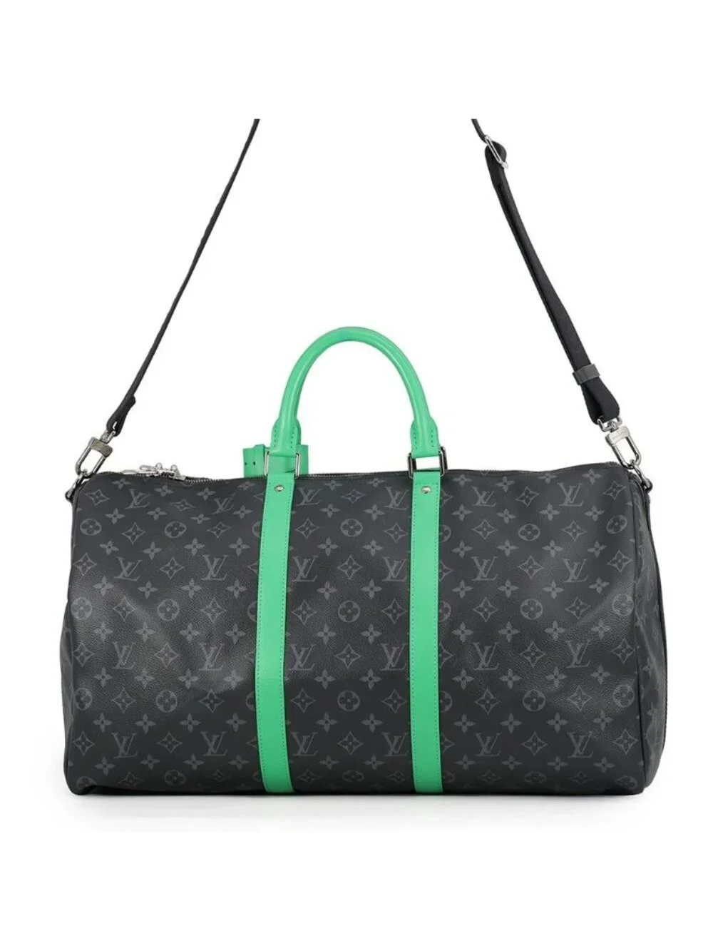 Louis Vuitton Boston Bag Monogram Eclipse Keepall Bandouliere 50 Black